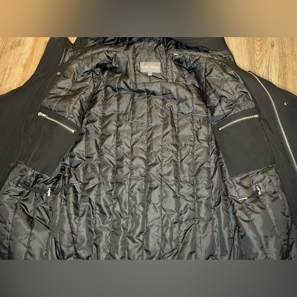 Slate & Stone Jay Hooded Full Zip Jacket Men’s Jacket Black Parka Small - Picture 9 of 13